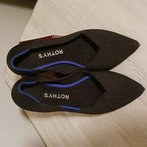 Rothy's Black With Blue Trim Women's Shoes